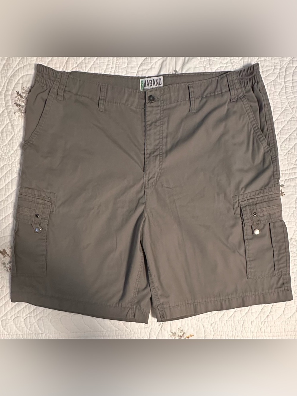Haband Men's Gray Cargo Shorts